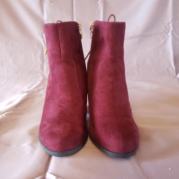 NWOB Limelight Celeste Burgundy Booties - Picture 2 of 8